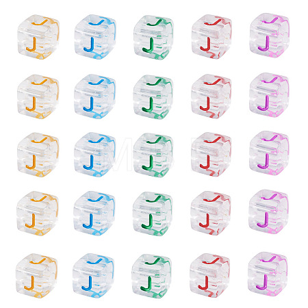 50Pcs Acrylic European Beads MACR-TADJ0001-13J-1