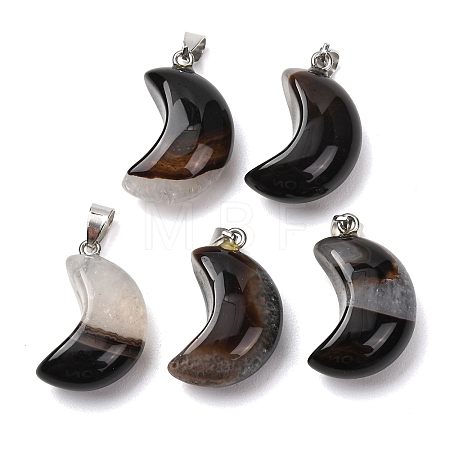 Natural Agate Pendants G-F820-02L-03-1