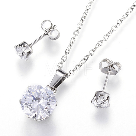 304 Stainless Steel Jewelry Sets X-SJEW-H054-05-1
