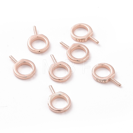 925 Sterling Silver Screw Eye Peg Bails STER-D035-42RG-1