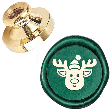 Wax Seal Brass Stamp Head AJEW-WH0209-579-1