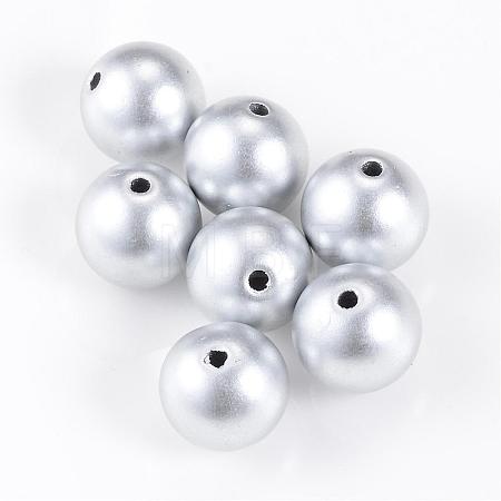 Matte Style Spray Painted Acrylic Beads ACRP-S669-20mm-01-1