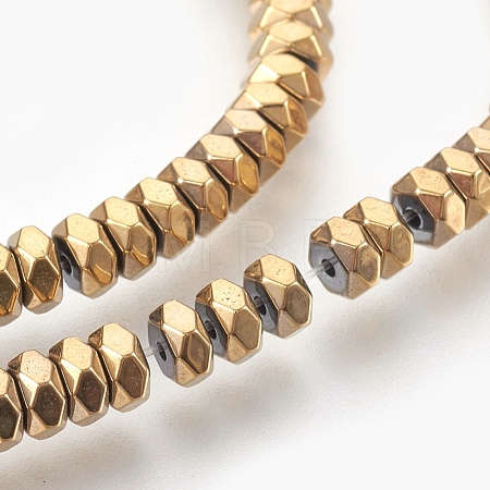 Electroplated Non-magnetic Synthetic Hematite Bead Strand G-E498-13C-1