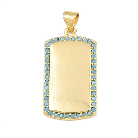 Brass Micro Pave Sky Blue Cubic Zirconia Pendants CU-CBA4A93-02E-G-1