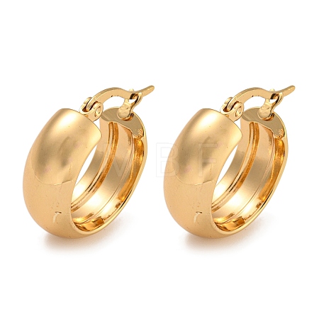Ion Plating(IP) 202 Stainless Steel Hoop Earrings EJEW-H003-38G-05-1