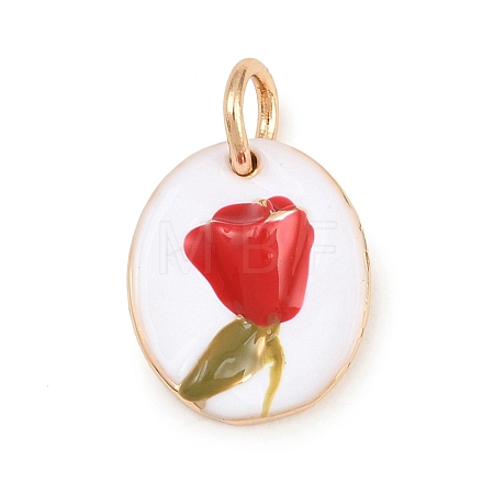 304 Stainless Steel Enamel Pendants STAS-L312-03G-02-1