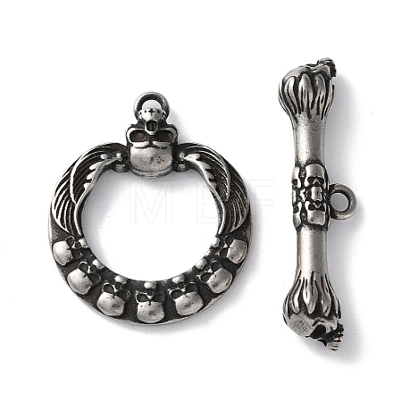 316 Stainless Toggle Clasps X-STAS-D303-06AS-1
