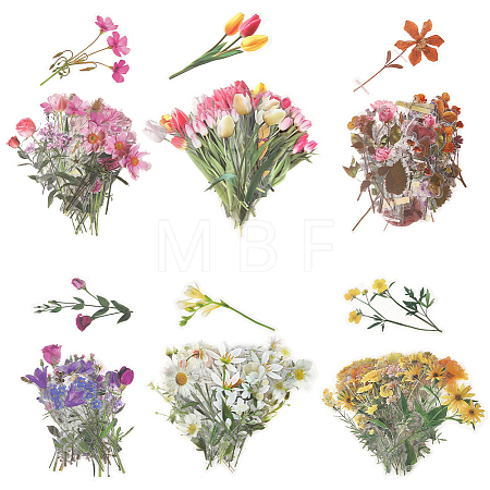 6Bags 6 Styles  Waterproof PET Adhesive Waterproof Stickers Set DIY-SP0005-23-1