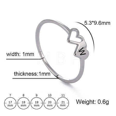 304 Stainless Steel Finger Rings for Women Men FS-WGB974C-70-1
