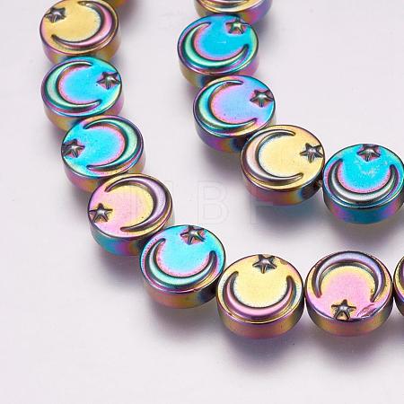 Electroplate Non-magnetic Hematite Beads Strands G-P314-09D-1