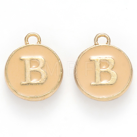 Golden Plated Alloy Enamel Charms ENAM-S118-06B-1