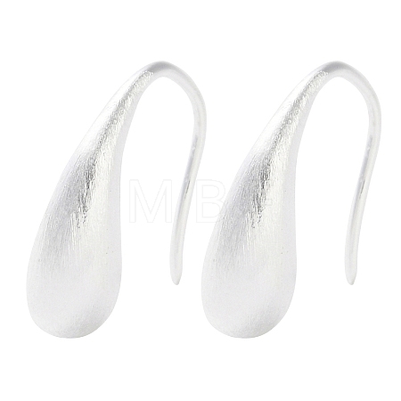 999 Fine Silver Teardeop Dangle Earrings EJEW-P296-29S-1