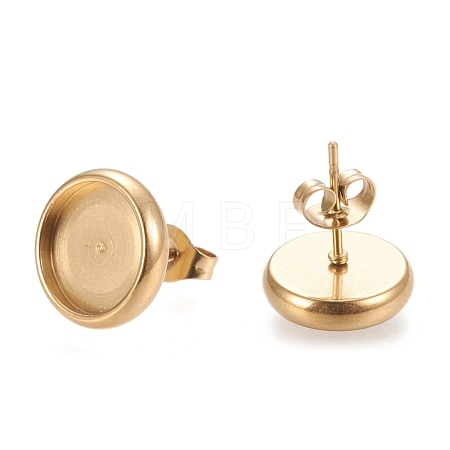 Ion Plating(IP) 304 Stainless Steel Stud Earring Settings STAS-K202-05D-G-1