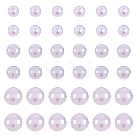 105Pcs 3 Styles Electroplate Opaque Solid Color Glass Beads Strands GLAA-TA0004-40A-1