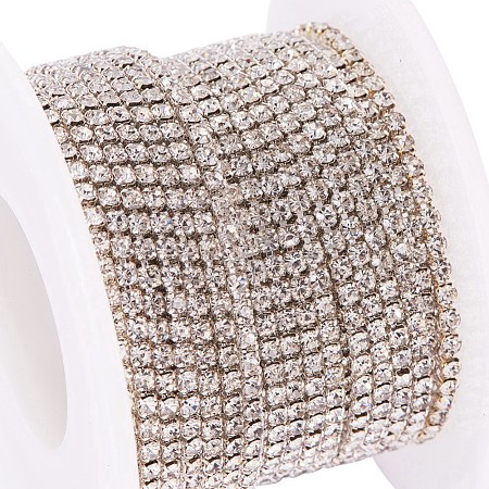 Brass Rhinestone Strass Chains CHC-T001-SS6-01S-1