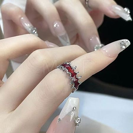 Gothic Styles Brass Enamel Cuff Rings for Women FS-WGEADFE-10-1