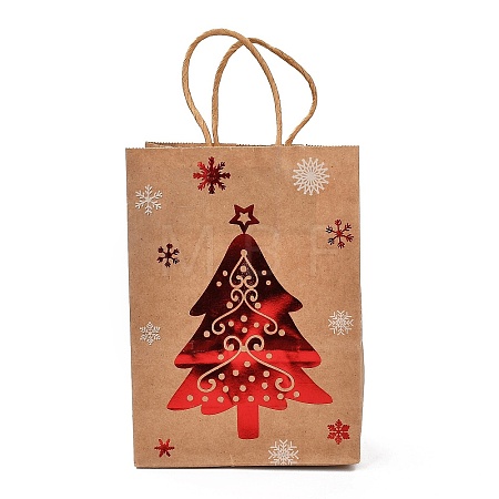 Christmas Theme Hot Stamping Rectangle Paper Bags CARB-F011-02A-1