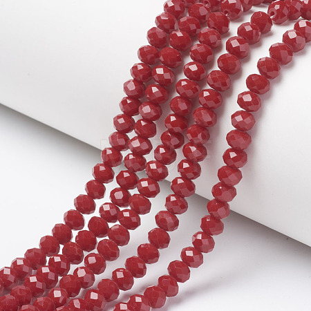 Opaque Solid Color Glass Beads Strands X-EGLA-A034-P6mm-D02-1