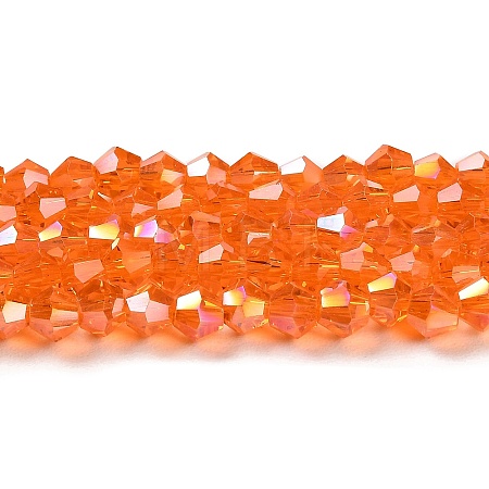 Transparent Electroplate Glass Beads Strands GLAA-F029-2mm-A11-1