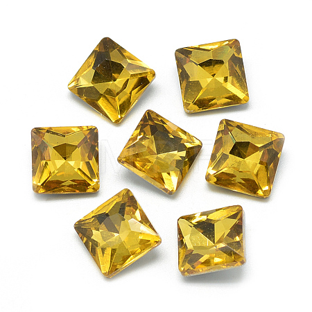 Pointed Back Glass Rhinestone Cabochons RGLA-T027-8x8mm-22-1