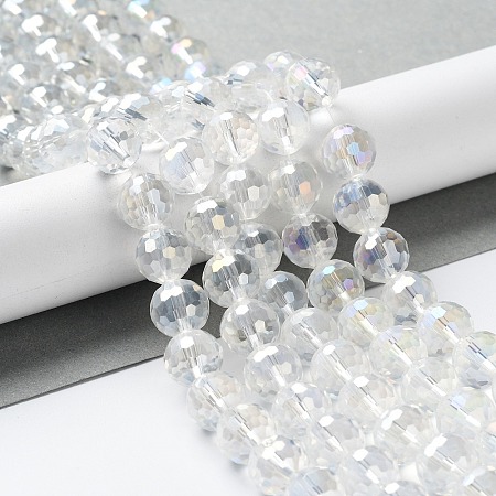 Electroplate Glass Bead Strands EGLA-R040-10mm-15-1