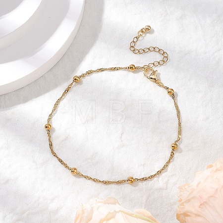 304 Stainless Steel Singapore Chain Anklets AJEW-AN00645-1