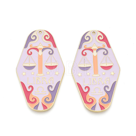 Rack Plating Alloy and Enamel Big Pendants X1-ENAM-T021-29I-1