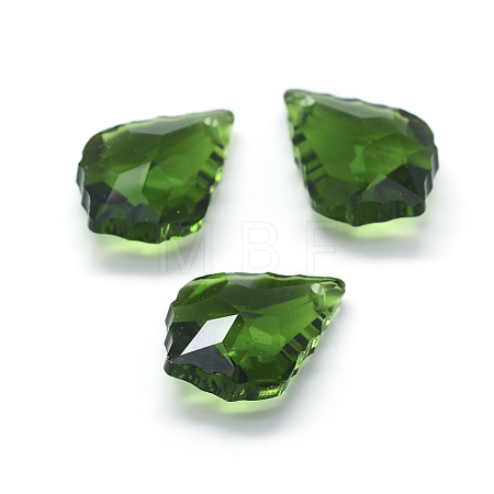 Faceted Glass Pendants GLAA-F068-C01-1