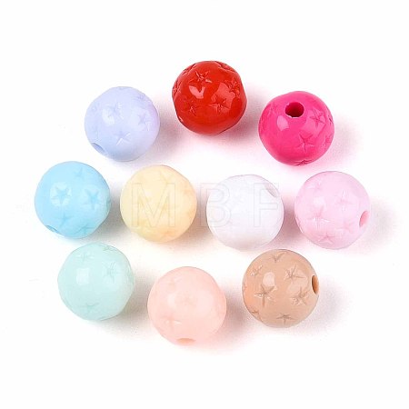Opaque Acrylic Beads OACR-N150-07-1