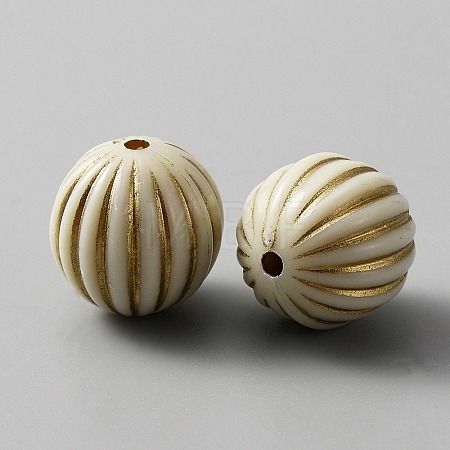 Plating Acrylic Beads KY-WH0046-04A-1