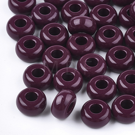Opaque Acrylic European Beads X-SACR-T344-06D-1