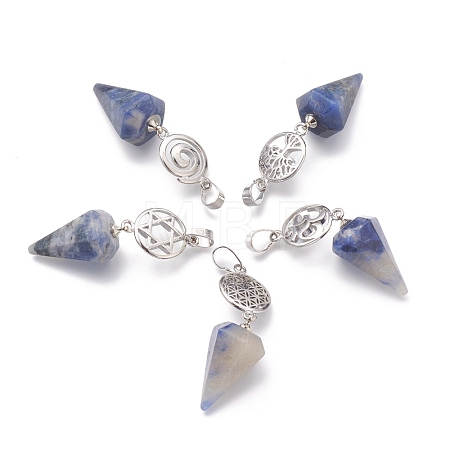 Natural Sodalite Pendants G-O194-10-1