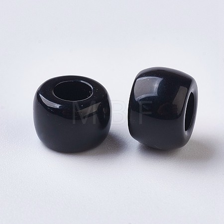 Resin Large Hole Beads X-RESI-WH0002-06B-1