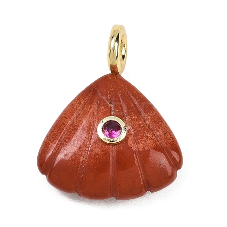Natural Red Jasper Carved Pendants G-G330-02G-09-1