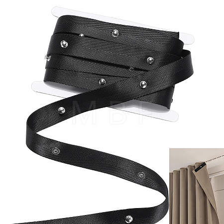 1Pc Cloth with Stainless Steel Wave Fold Curtain Tape FIND-PH0060-17A-1