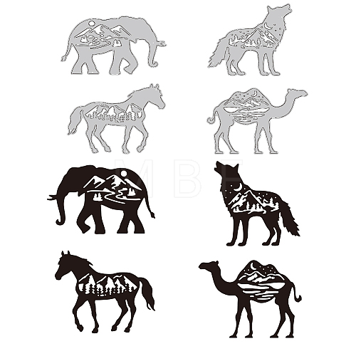 Forest Theme Carbon Steel Cutting Dies Stencils DIY-WH0309-1375-1