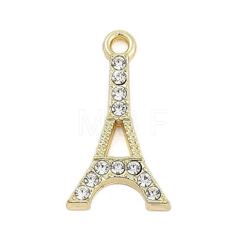 Rack Plating Alloy Micro Pave Rhinestone Pendants FIND-K020-08G-1