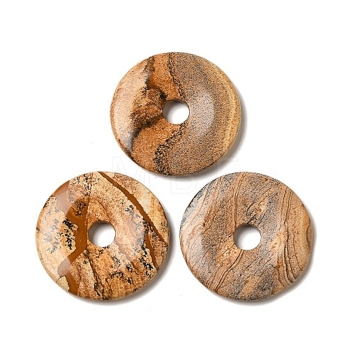 Natural Picture Jasper Pendants G-P532-01A-27-1