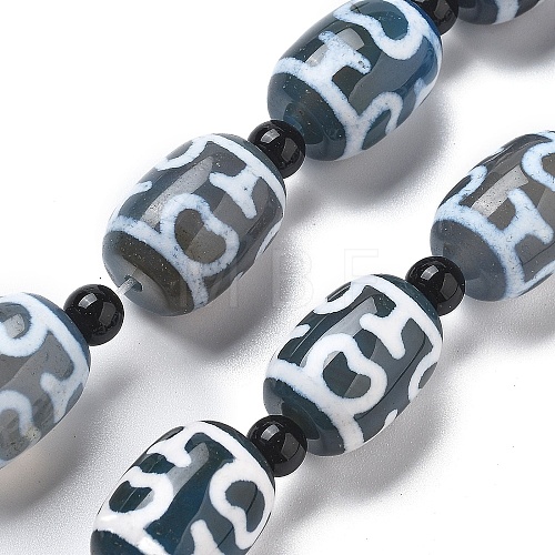 Tibetan Style dZi Beads Strands G-NH0037-C07-02-1