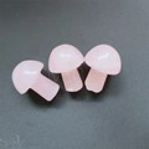 Natural Rose Quartz Healing Mushroom Figurines PW-WG86780-12-1