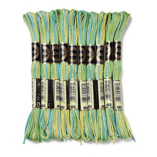 10 Skeins 6-Ply Polyester Embroidery Floss OCOR-K006-A22-1