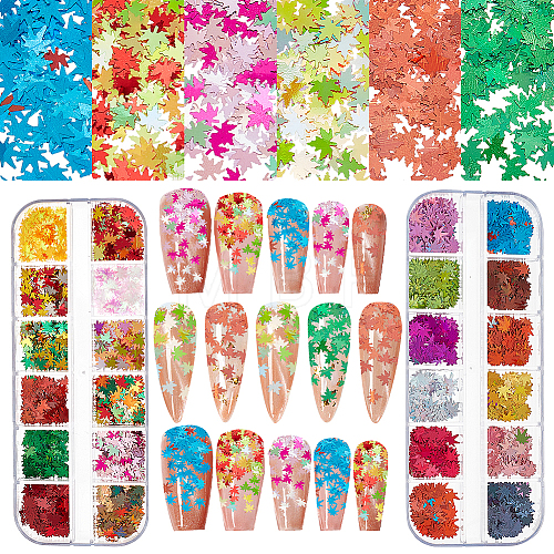 Olycraft 2 Boxs 2 Styles Laser Shining Nail Art Glitter MRMJ-OC0003-61-1