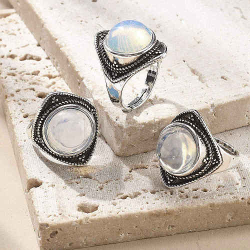 Opalite Adjustable Rings G-P560-03AS-06-1