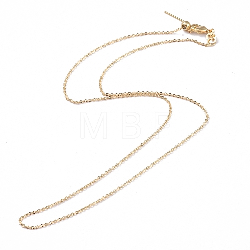 Brass Cable Chain Necklaces NJEW-E151-03G-1