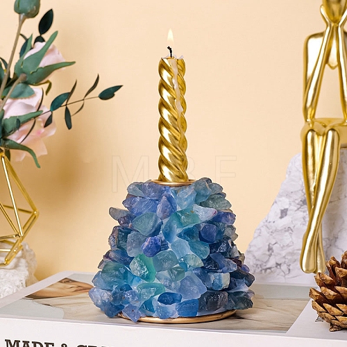 Natural Fluorite Candle Holders PW-WG32462-07-1