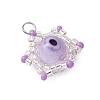 Beaded Star Eye Charms PALLOY-MZ00574-06-3