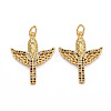 Brass Micro Pave Cubic Zirconia Pendants KK-Q252-070A-NF-1