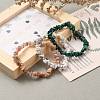 Chip Natural Gemstone Beaded Stretch Bracelets Sets X-BJEW-JB05699-6