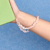 Natural Rose Quartz Chips Cell Phone Lanyard Wrist Strap HJEW-SW00018-03-5