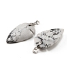 Natural Howlite Pendants G-H359-04P-07-3